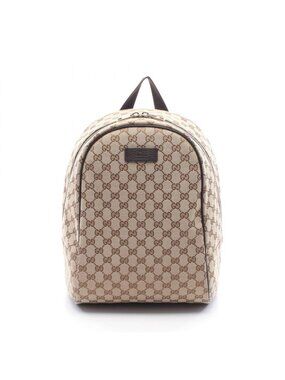Gucci Backpack GG Canvas Beige Dark Brown